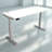 Skyscraper Electric Height Adjustable Standing Desk, Dual Motor and Digital Control with Memory, 60x24, White Top with Brushed Silver Frame-843439808