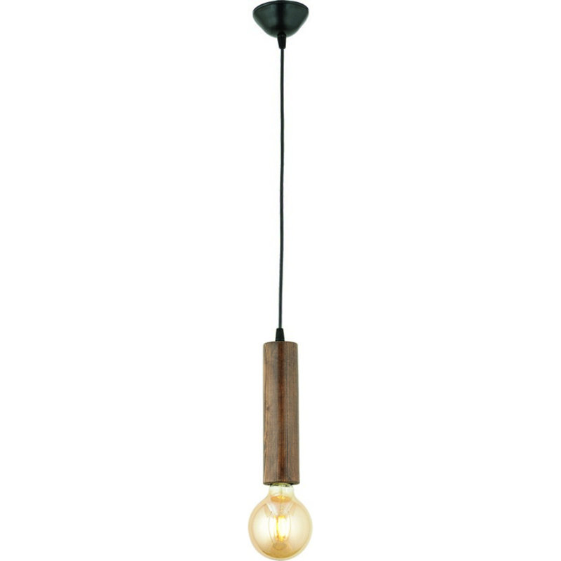 1 - Light Walnut/Black Single Pendant