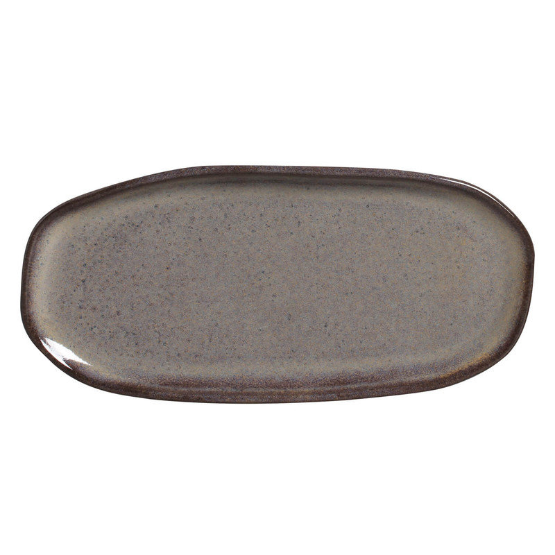 Ensemble de 4 assiettes en grès Pistache, Mauve