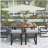 7 Pieces Outdoor Dining Set Patio Dining Table and Chair Set with and Removable Cushions for Patio, Backyard, Garden, Grey-1243418128
