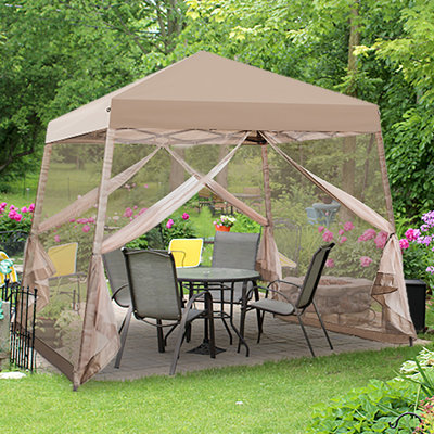 Pop up Patio Gazebo Pop up Patio 10 Ft. W x 10 Ft. D Slant Leg Steel Gazebo