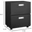 Rangement pour armoire de bureau en métal noir: support à 2 portes avec 4 roulettes, cloison réglable, apparence élégante, pour les zones d'impression