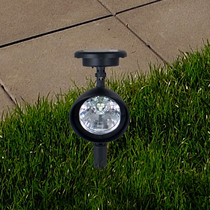 Black Weather-Resistant LED Solar Outdoor Pathway Lights, 4-Pack
