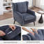 Élégant fauteuil d'appoint à oreilles avec accoudoirs droits contemporains-1099541409