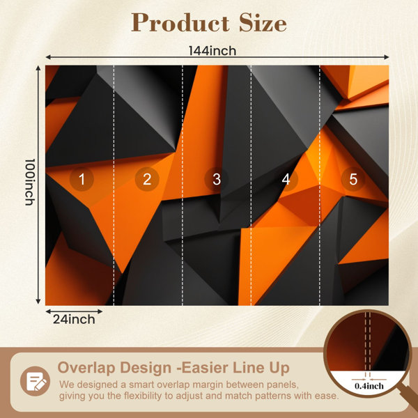 Red Barrel Studio Peel and Stick Wallpaper Abstract Geometric Design ...