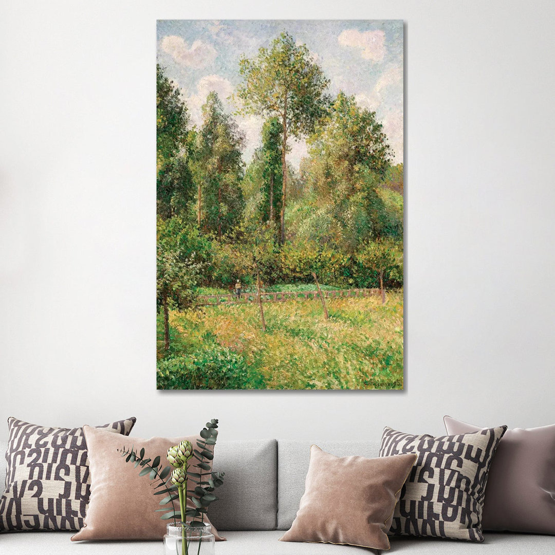 Poplars, Eragny by Camille Pissarro - Wrapped Canvas Gallery-Wrapped Canvas Giclée