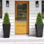 Topiaire artificiel, faux arbuste en pot en plastique noir-728354304-673287580