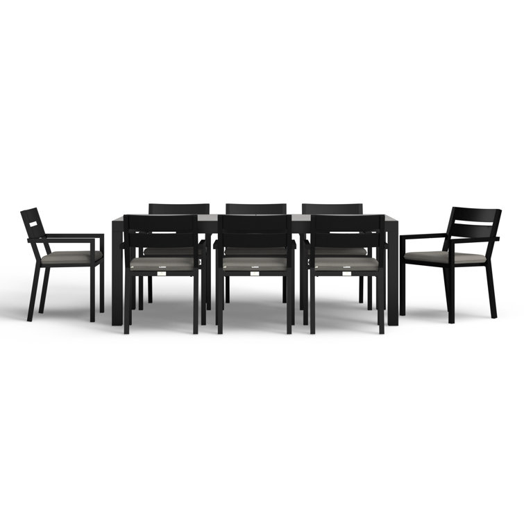 Vivant Rectangular 8 - Person 82'' Long Dining Set with Sunbrella Cushions