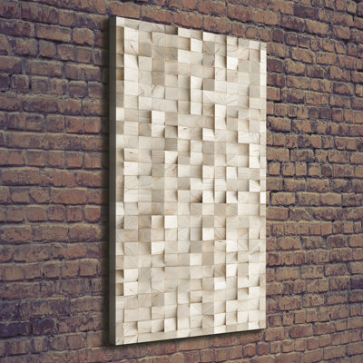 Wooden Cubes - Wrapped Canvas Print