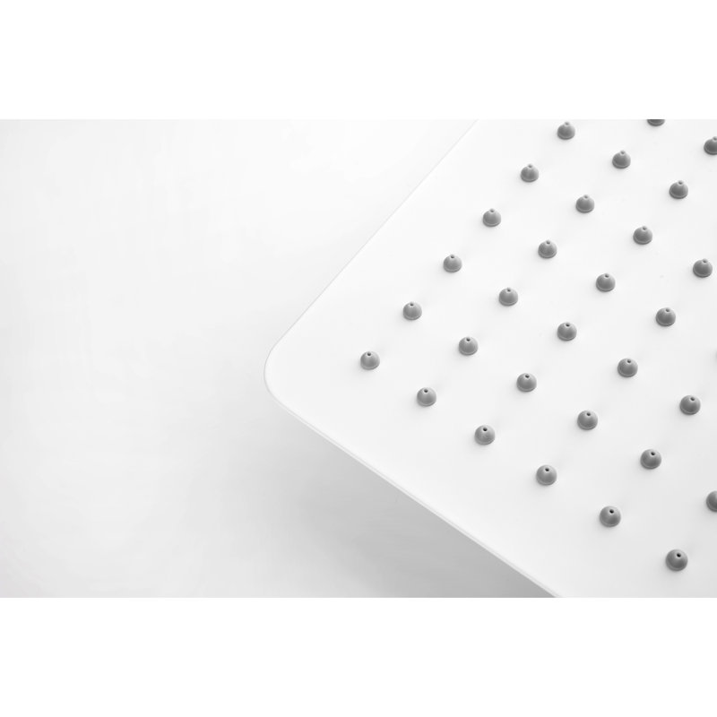 Rain Shower Head High Pressure Rainfall Showerhead Water Saving, White