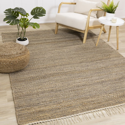 Rug Branch 8' X 11' (7'10'' X 10'6'') Tonal/Solid Indoor Area Rug, Taupe Brown , Natural - Living Room, Bedroom, Dining Room, And Kitchen