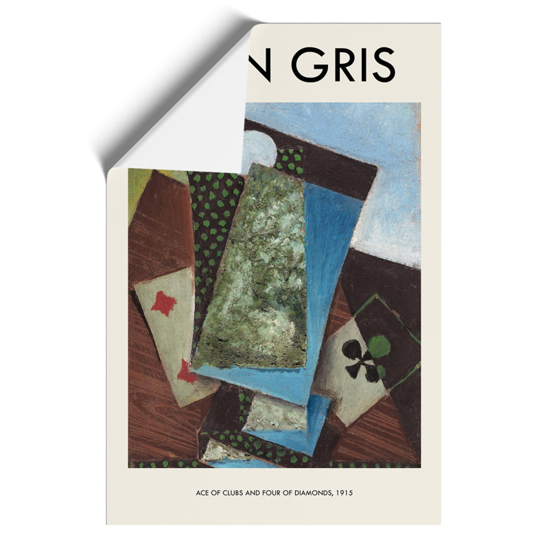 Playing Cards Print by Juan Gris - Frameless Print, 59cm H x 42cm W x 0.1cm D