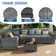 6 Piece Rattan Sectional Seating Group With Cushions