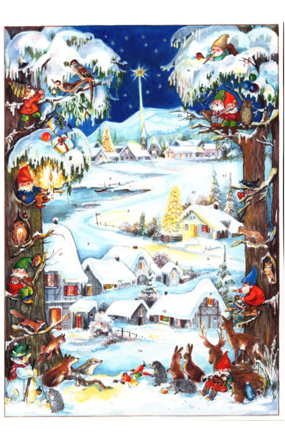 Alexander Taron Small Woods and Animals Advent Calendar | Wayfair