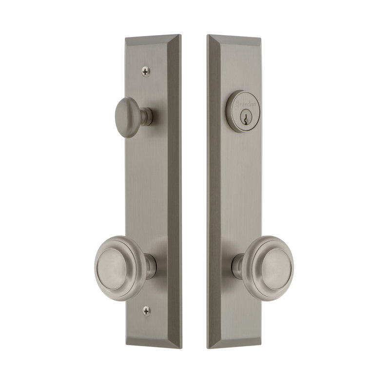 Ensemble d'entrée complet Fifth Avenue, 2,375 po, Nickel satiné