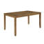 Ensemble de table de salle à manger 6 pièces - Grande table rectangulaire avec banc rembourré et 4 chaises à dossier en X, structure en bois d'hévéa massif