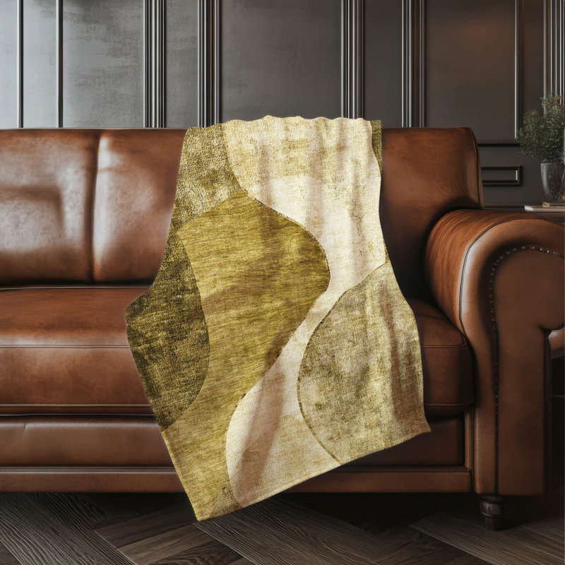 Jeté art déco Addison Sherpa ASB633, Brun