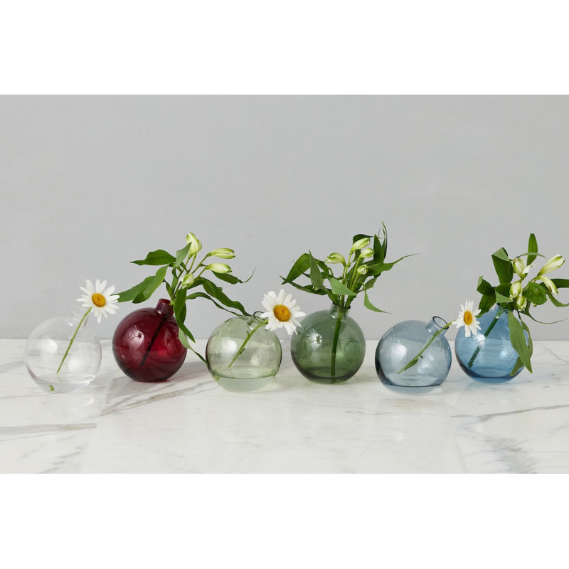 Glass Sphere Bud Vase, Clear