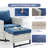 Wavel 74'' Wide Straight Powder Coated Steel Patio Sectional Set with Cushions-1981526987