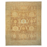 Sebastia Wool Oriental Area Rug in Brown/Gold
