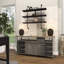 Étagère murale en bois à 3 niveaux avec supports en métal noir Amie-720531948