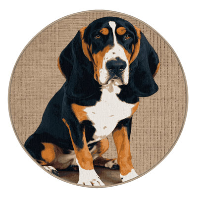 Washable Bluetick Coonhound Dogs Area Rug