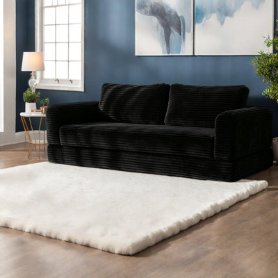 Canapés extensibles à compression avec rangement, 193 cm (76 pouces) en velours côtelé, style moderne.