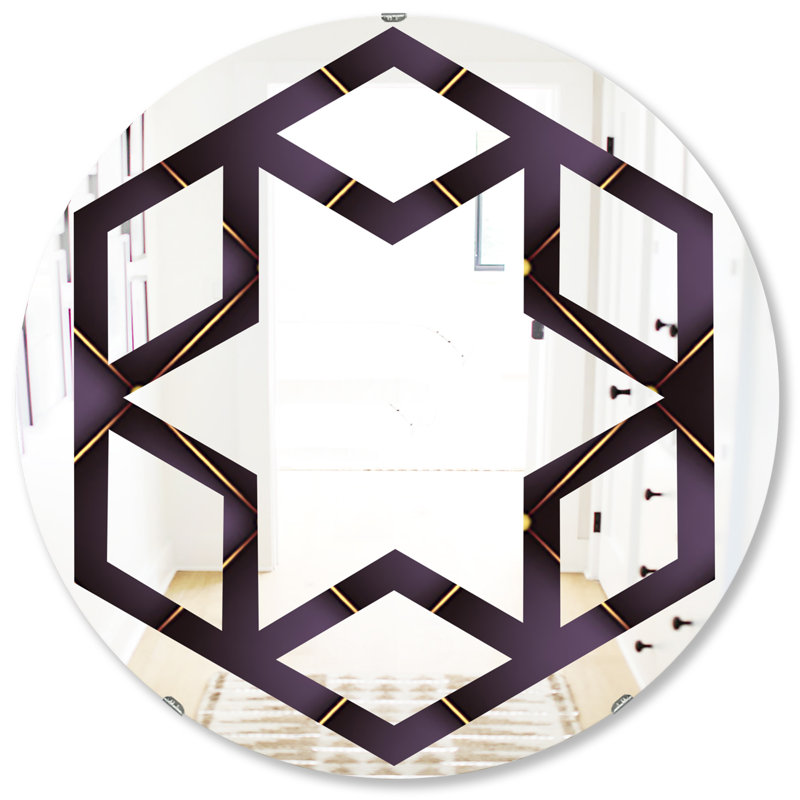 Miroir mural Hexagon Star, H 31,5 po x l po