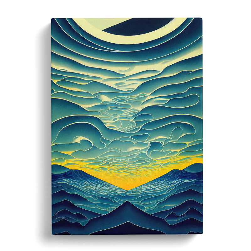 Unique Ocean Abstract Vol.1 - Wrapped Canvas, 50cm H x 35cm W x 3cm D