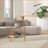 HOMCOM Round Coffee Table with 2-Tier Storage, Gold Tempered Glass &amp; Steel Frame for Living Room, Easy-Clean