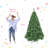 6FT PVC Christmas Tree with 280 WiFi Music Sync LED Lights – App Control, 917 Tips, Hinged Branches, Dual-Colour Effects, Metal Stand