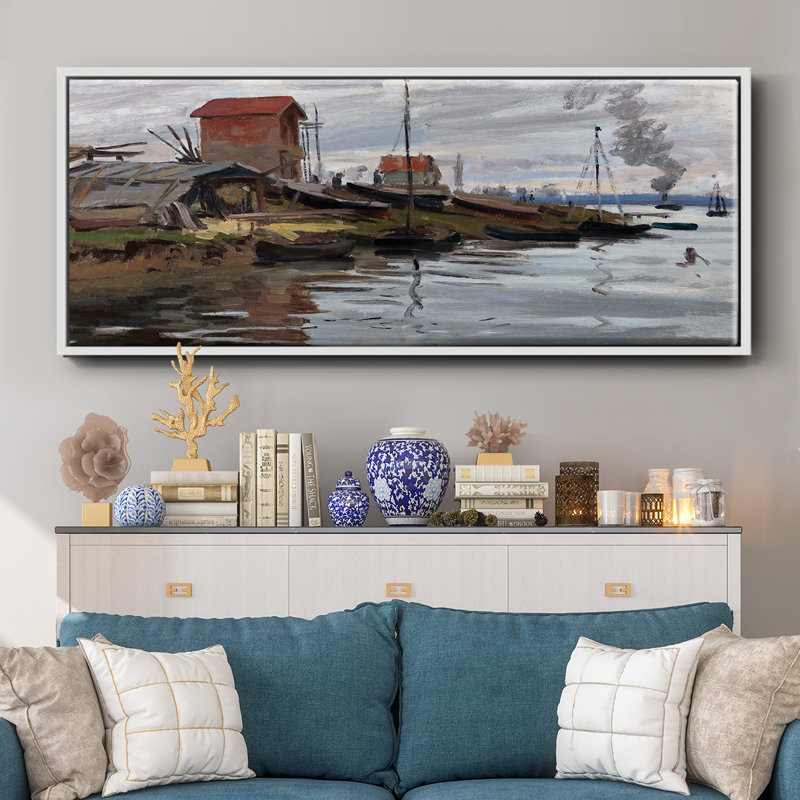 The Seine at Petit- Framed Canvas