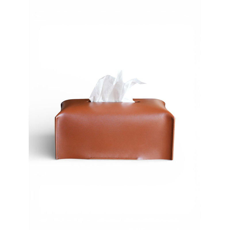 Genuine Leather Tissue Box Cover Rectangle