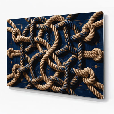 Coastal Sailing Knots Elite Gray Metal Wall Art
