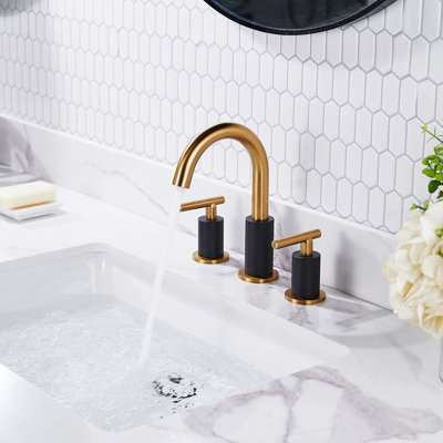Robinet de salle de bain à 2 poignées avec ensemble de drain Celestin