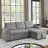 Sleeper Sofa Bed, Reversible Sectional Couch With Storage Chaise And Side Storage Bag
