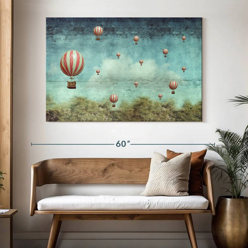 Montgolfières de style rétro Mehar, H 34 po x l 51 po