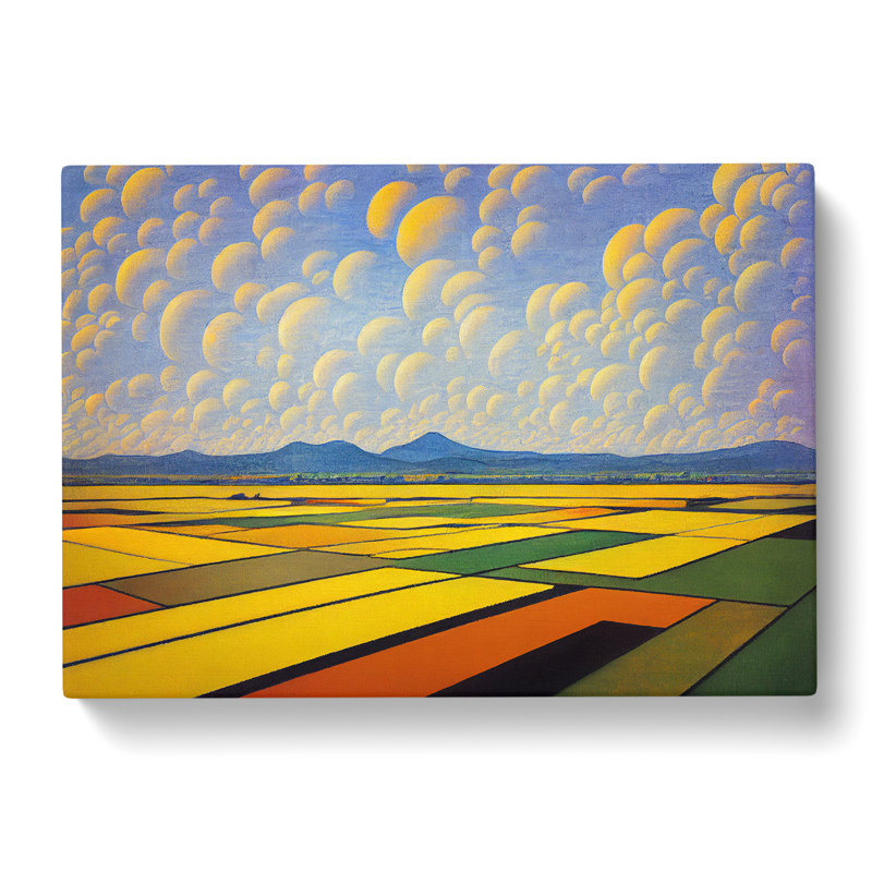 Cheery Spring Meadow Landscape - Wrapped Canvas, 35cm H x 50cm W x 3cm D