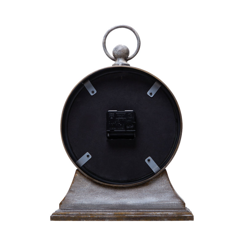 Mantel & Tabletop Clocks Analog Metal Quartz Movement / Crystal Tabletop Clock in Gray