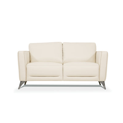 Dossett 59" Genuine Leather Square Arm Loveseat