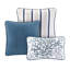 Courtepointe en microfibre bleue avec motif corail et rembourrage, motifs double / grand-127223760