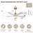 42 Inch Indoor Ceiling Fan With Dimmable LED Light 5 Solid Wood Blades Remote Control Reversible DC Motor-758228094-758228089