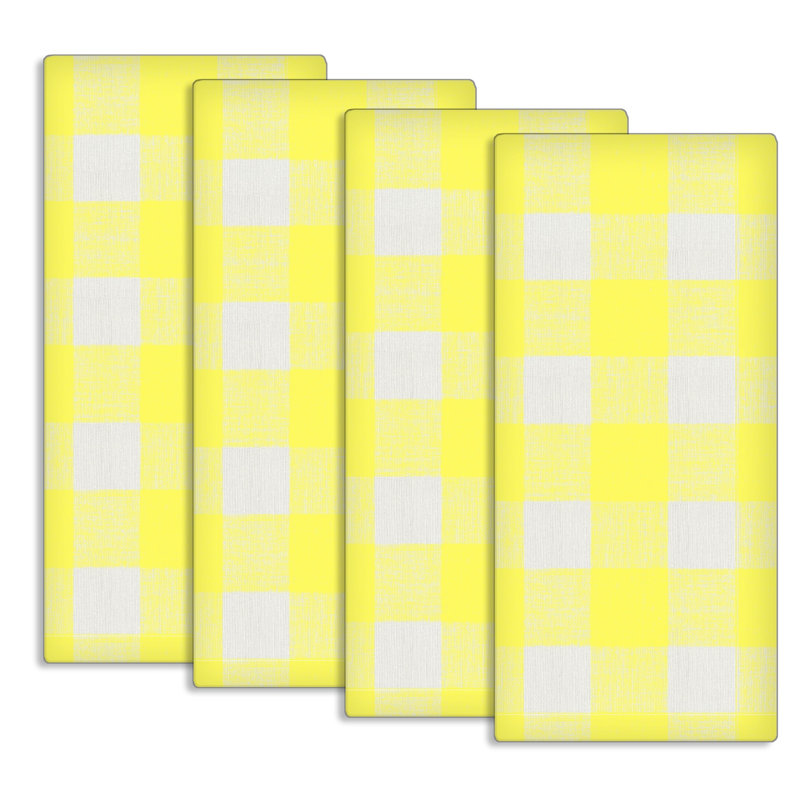 Torchon Country Check, Jaune