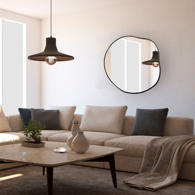 Round Irregular Accent Mirror
