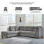 Canapé modulaire rembourré 6 pièces Ikumi-90630249-90630250
