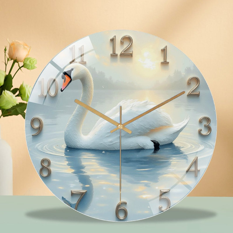 Horloge murale élégante 12 po Swan