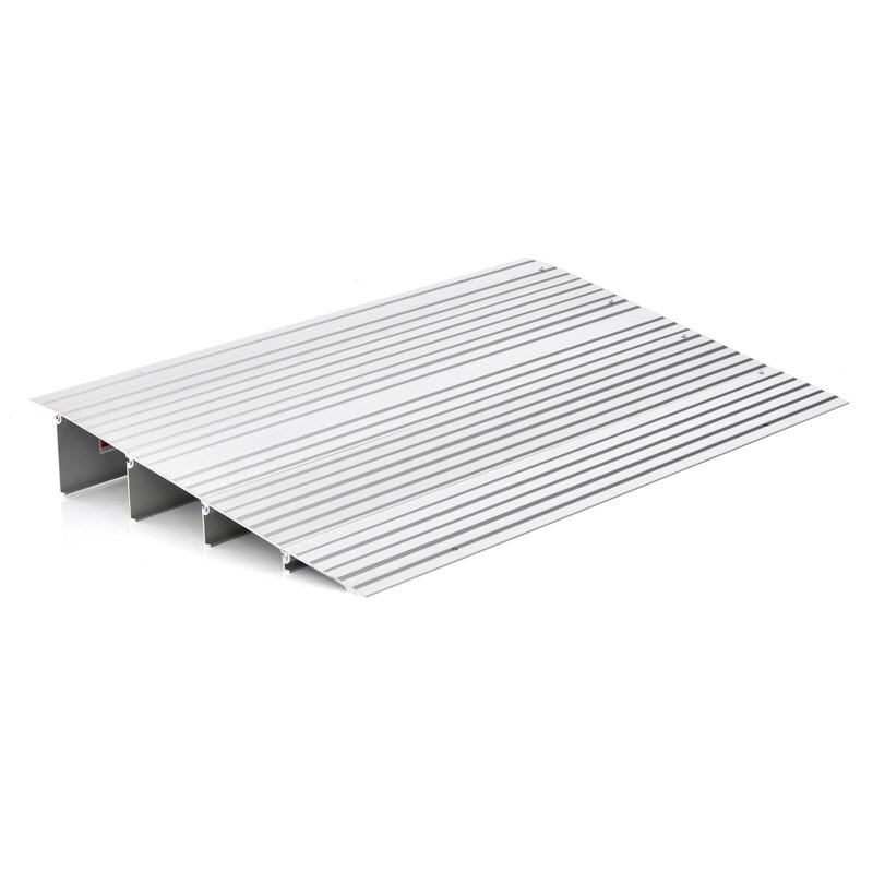 Rampe de seuil en métal Gymax, H 4 po x l 34 po x L 21 po