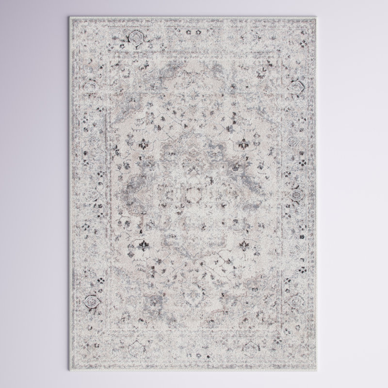 Tapis oriental crème / gris Tonia, Rectangle 4 pi 4 po x 6 pi 2 po