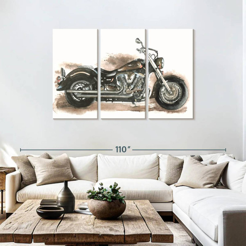 Mehar Custom Chopper Motorcycle, 48" H x 74" W