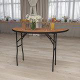 Wofford 48" Half-Round Wooden Folding Event Table